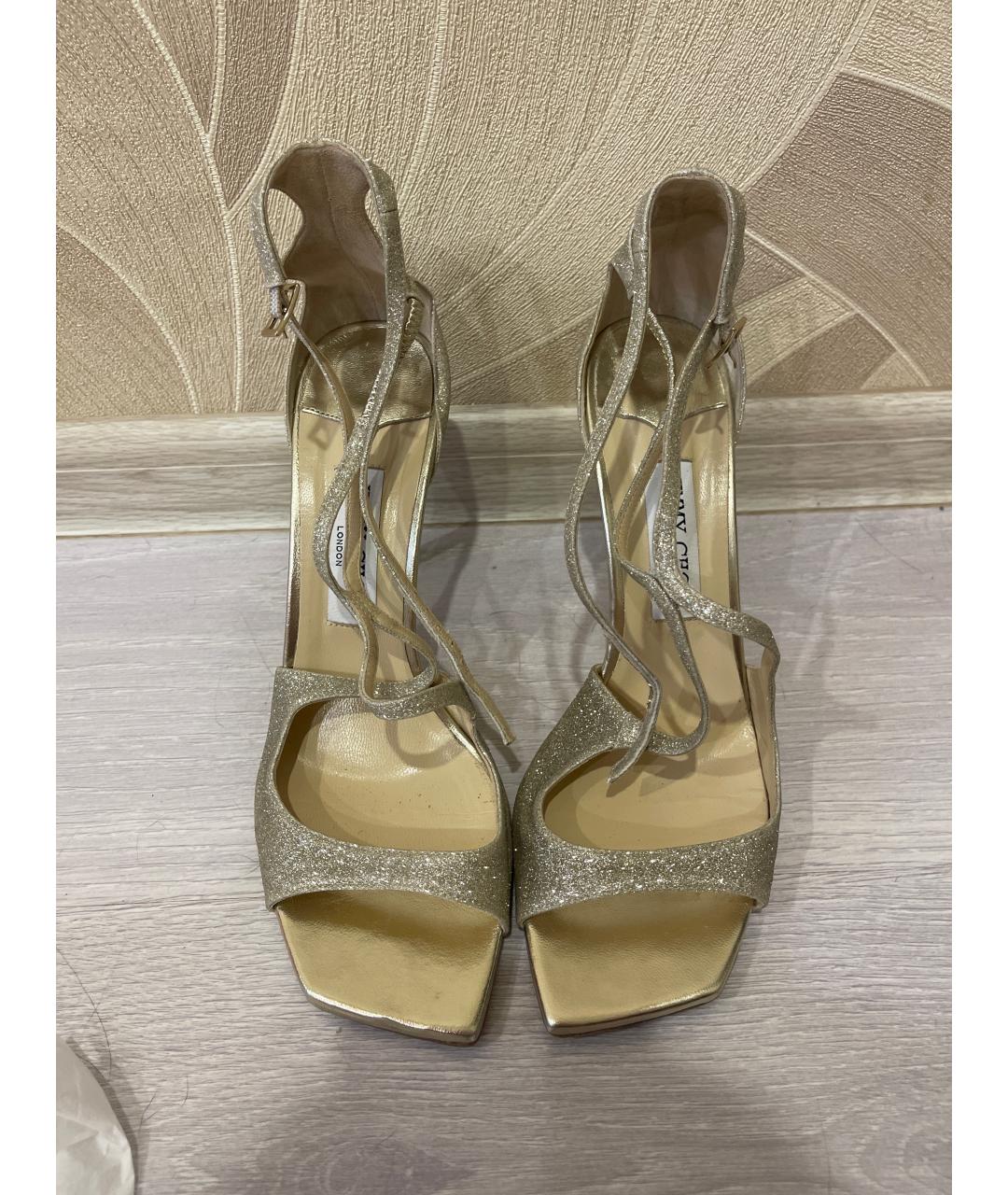 JIMMY CHOO Бежевые неопреновые босоножки, фото 2