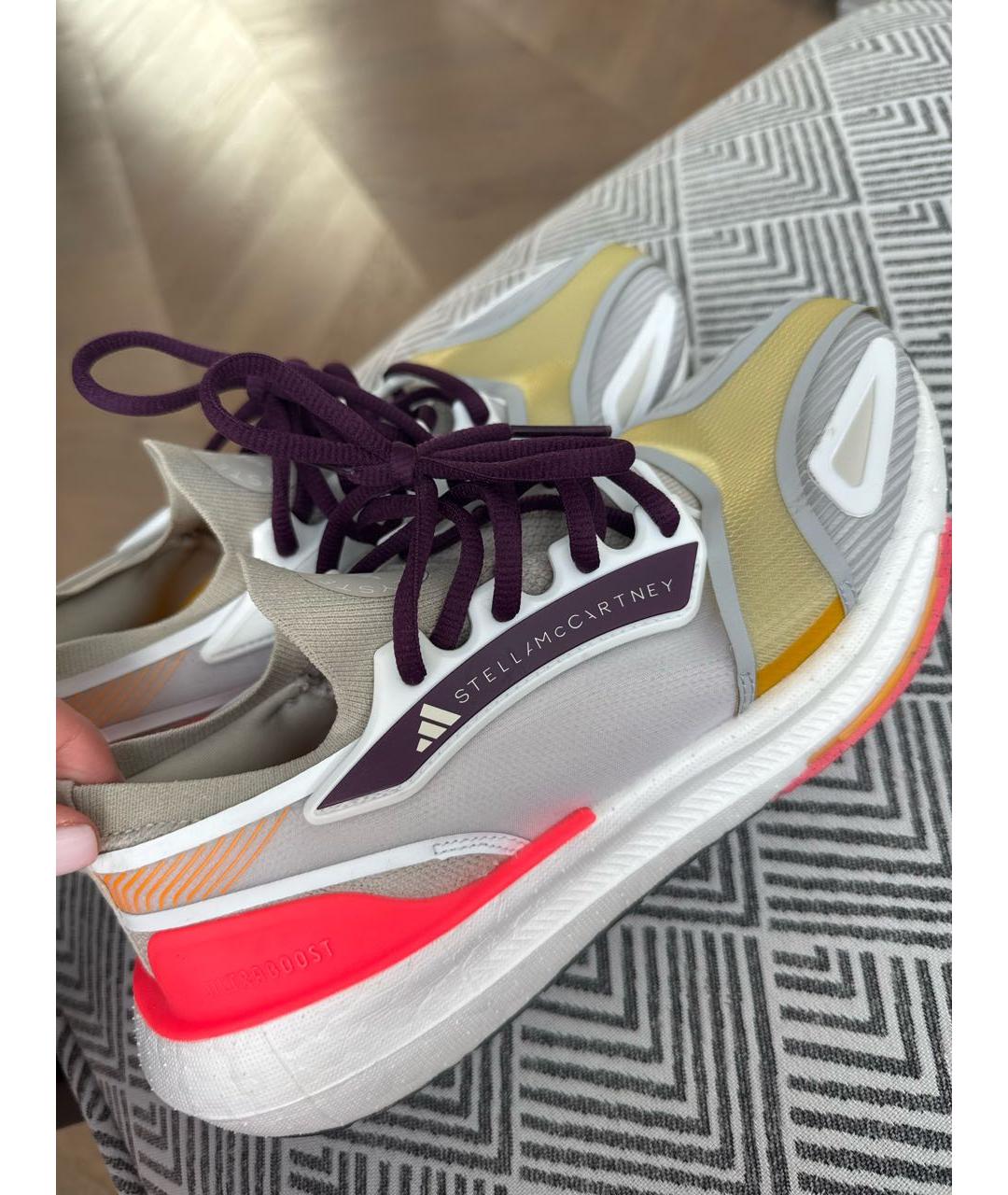 ADIDAS BY STELLA MCCARTNEY Бежевые текстильные кроссовки, фото 7