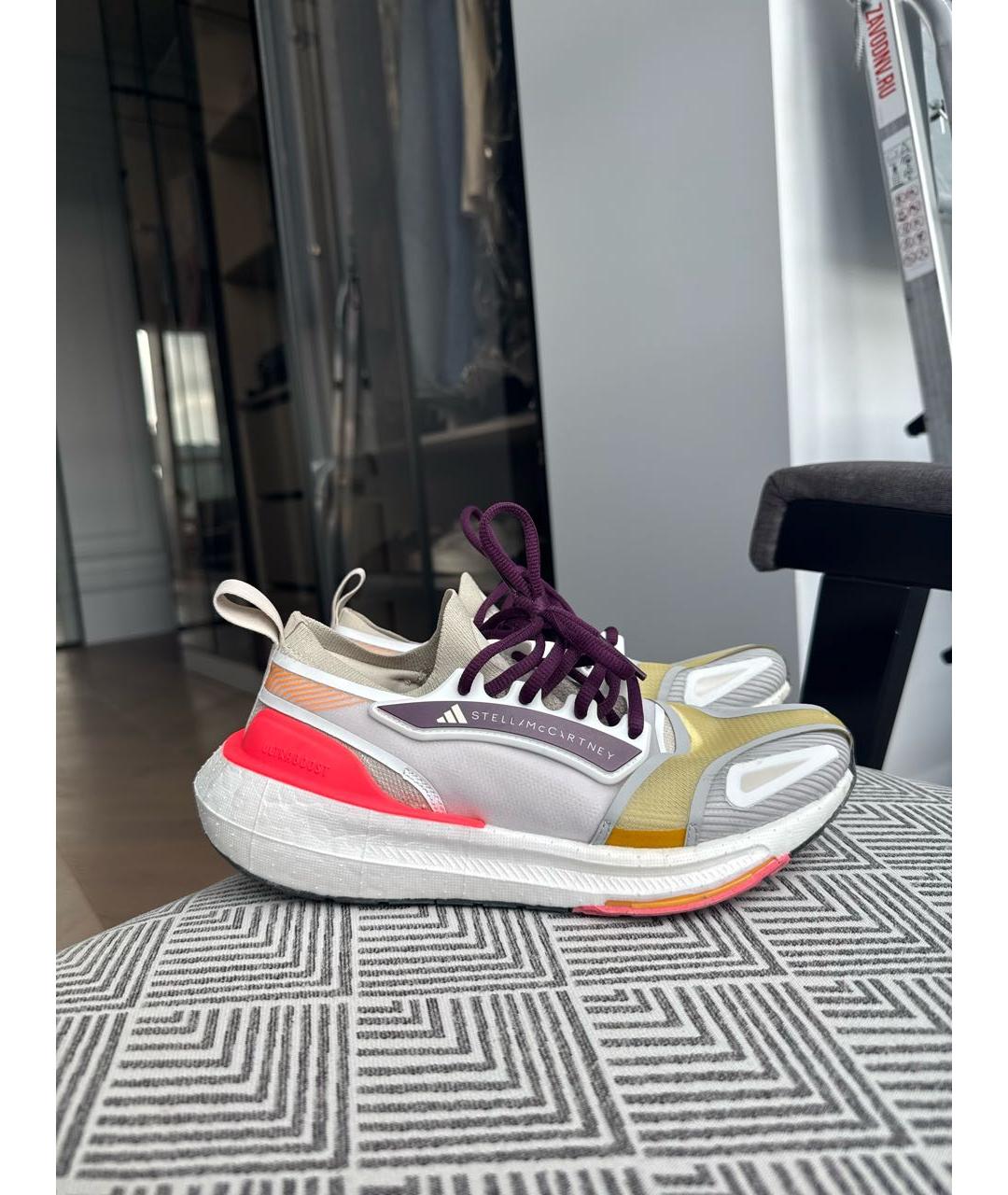 ADIDAS BY STELLA MCCARTNEY Бежевые текстильные кроссовки, фото 8