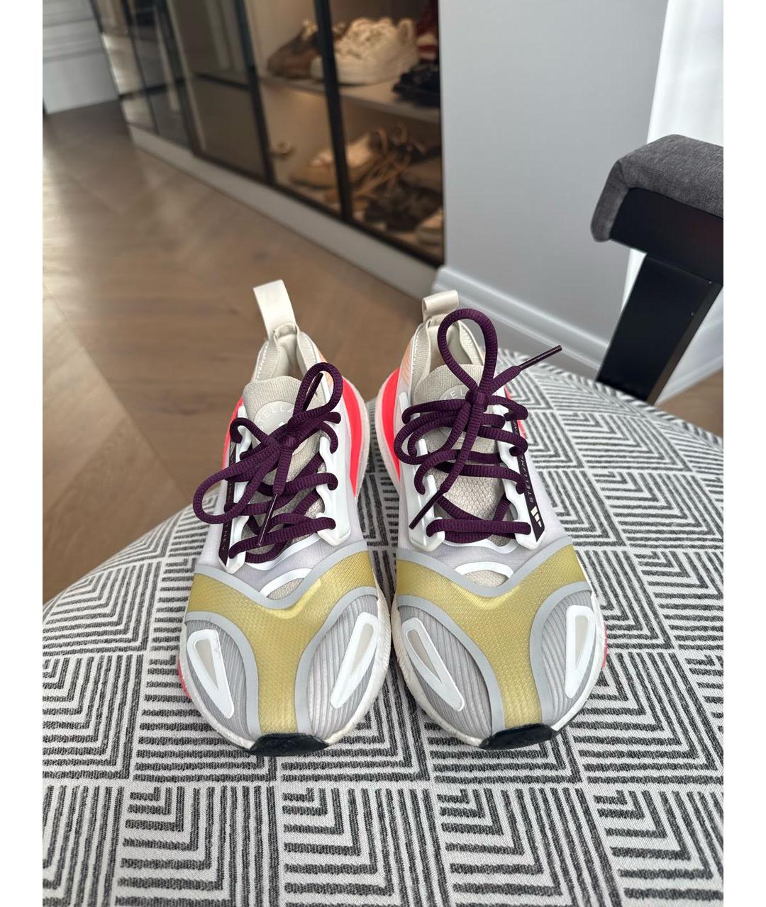 ADIDAS BY STELLA MCCARTNEY Бежевые текстильные кроссовки, фото 2