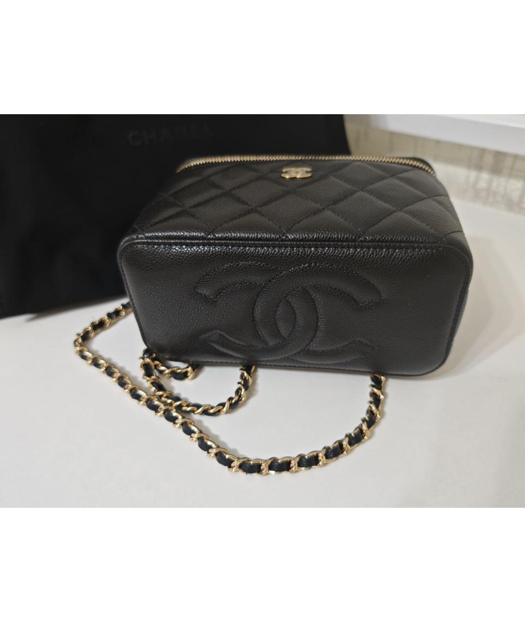 CHANEL Черная кожаная сумка через плечо, фото 4