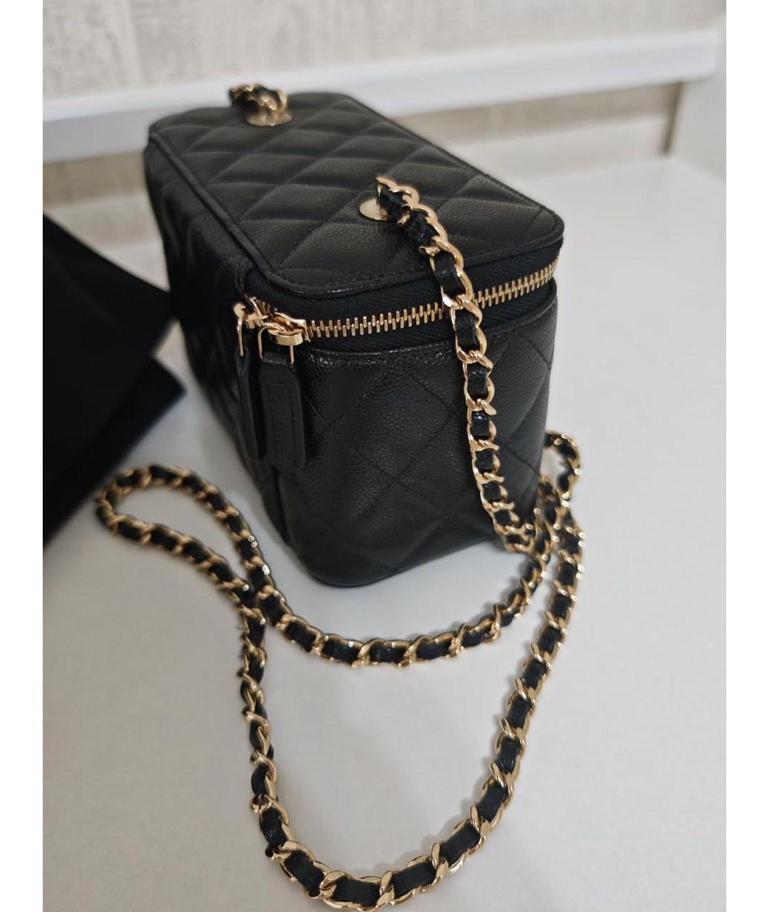 CHANEL Черная кожаная сумка через плечо, фото 6