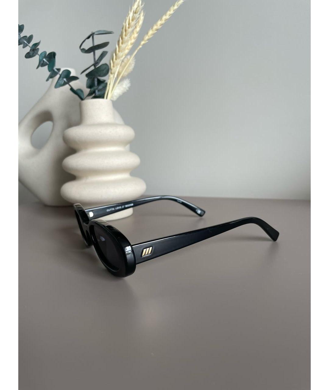 LE SPECS Черные пластиковые солнцезащитные очки, фото 4