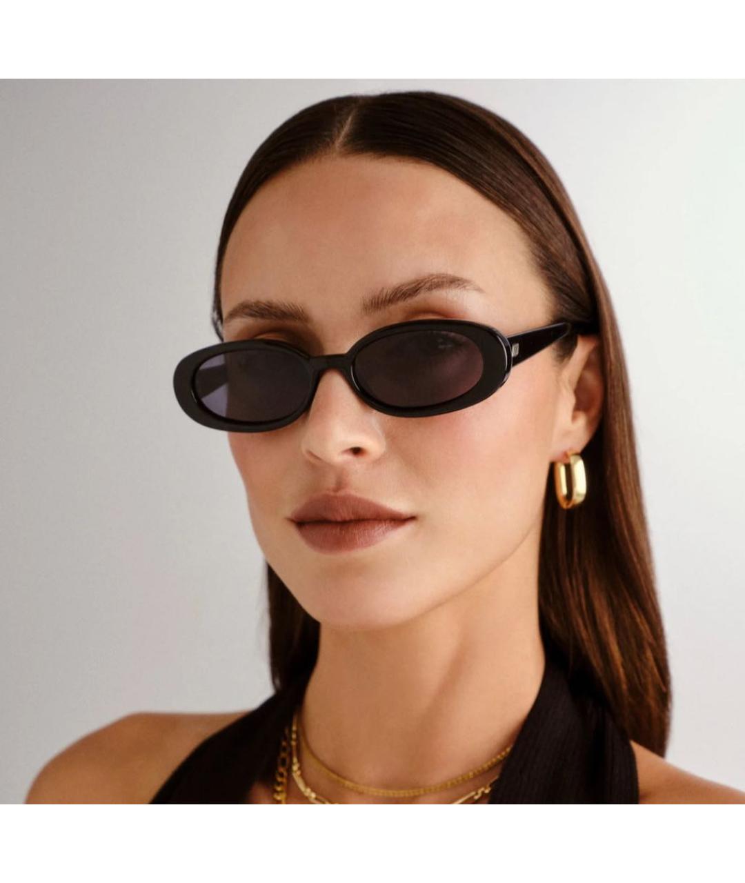 LE SPECS Черные пластиковые солнцезащитные очки, фото 7