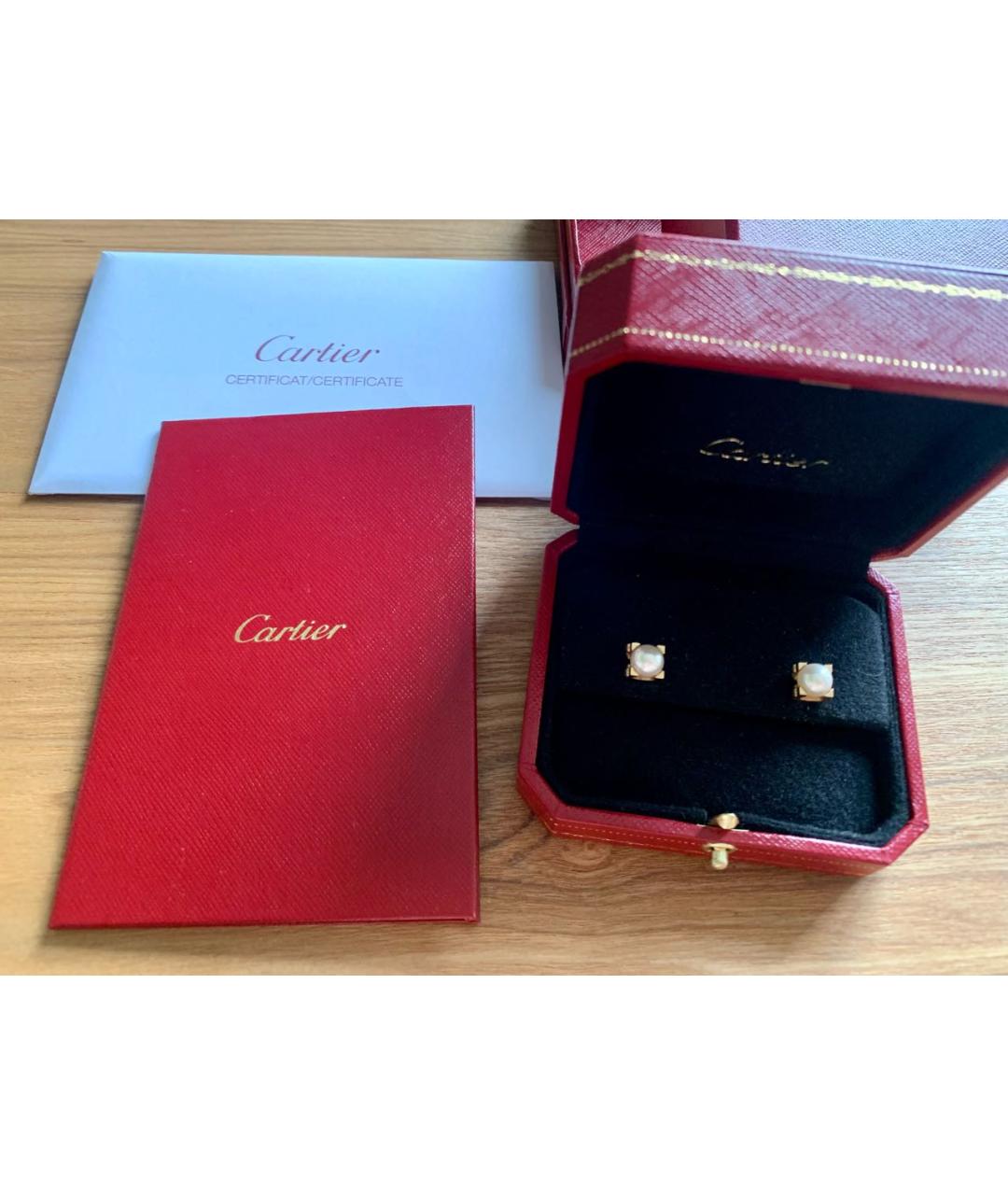 CARTIER Золотые жемчужные серьги, фото 6
