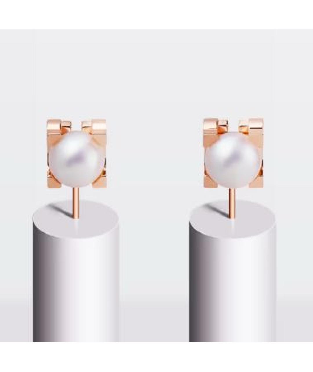 CARTIER Золотые жемчужные серьги, фото 3