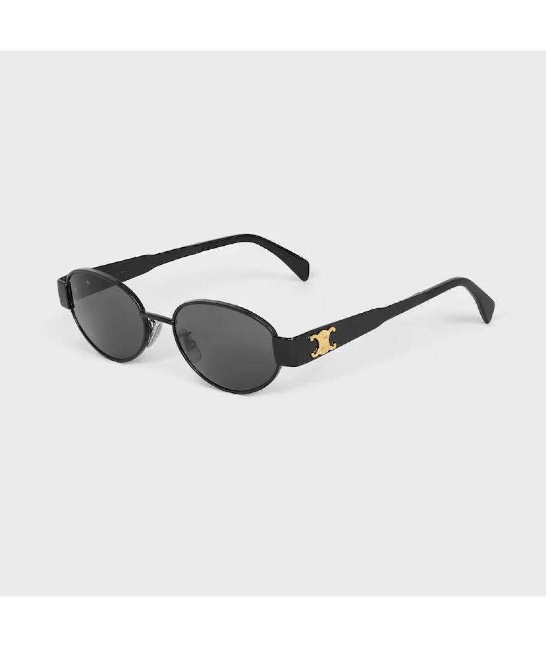 CELINE Черные металлические солнцезащитные очки, фото 6