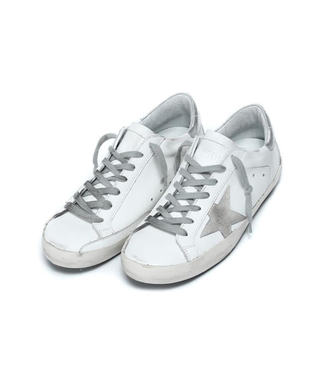 GOLDEN GOOSE DELUXE BRAND Белые кожаные кеды, фото 2