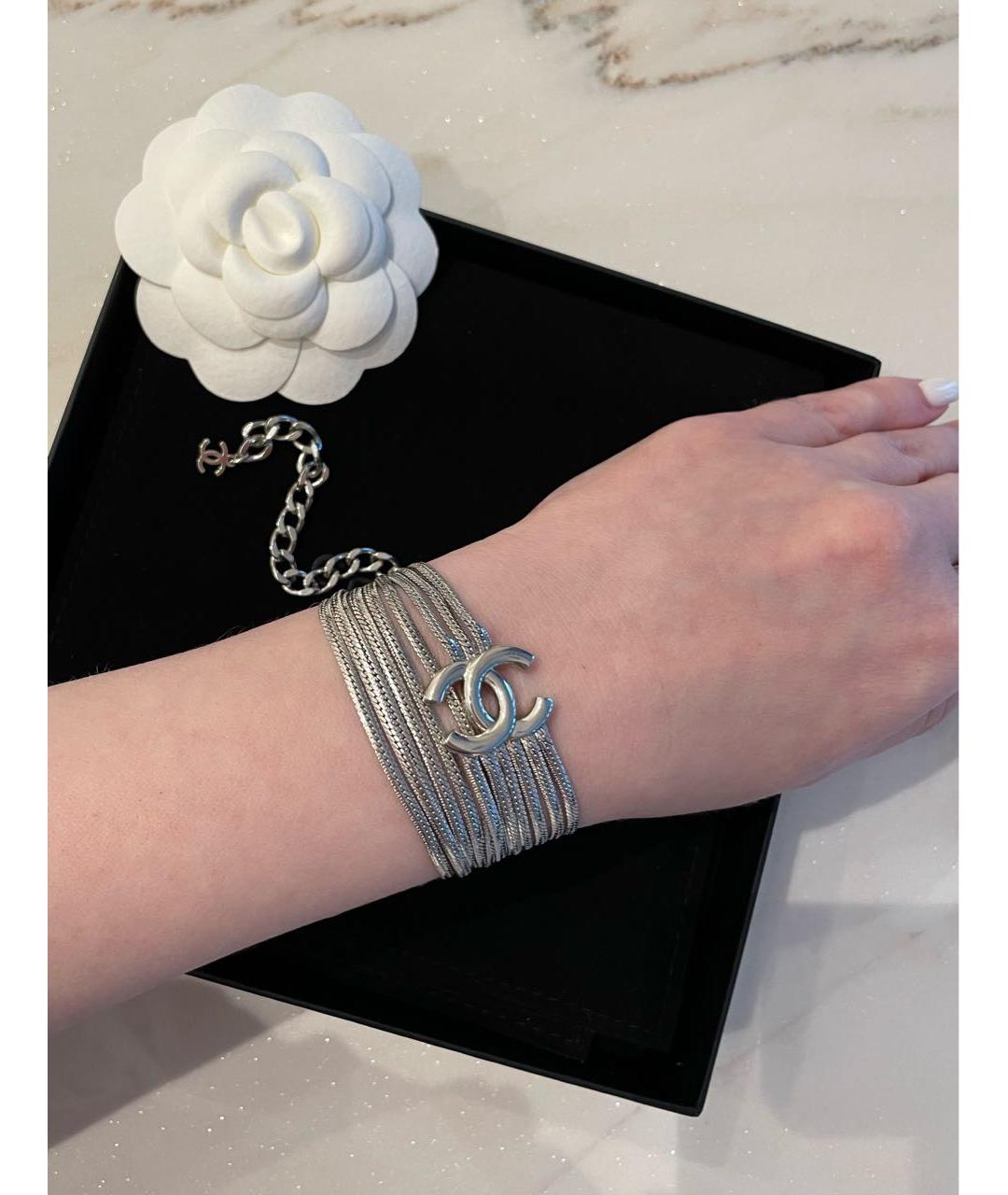 CHANEL Серебряное металлическое колье, фото 7
