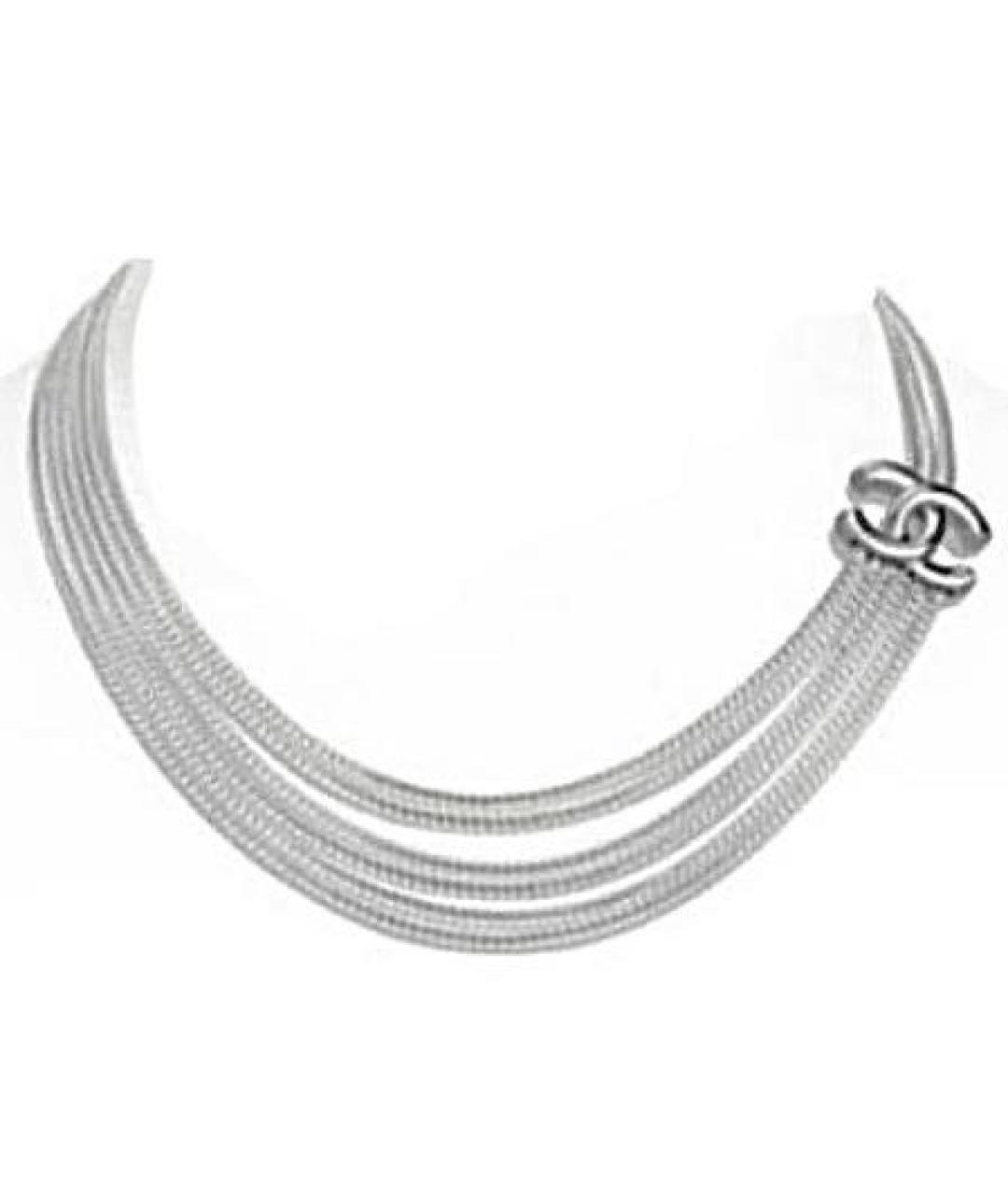 CHANEL Серебряное металлическое колье, фото 1