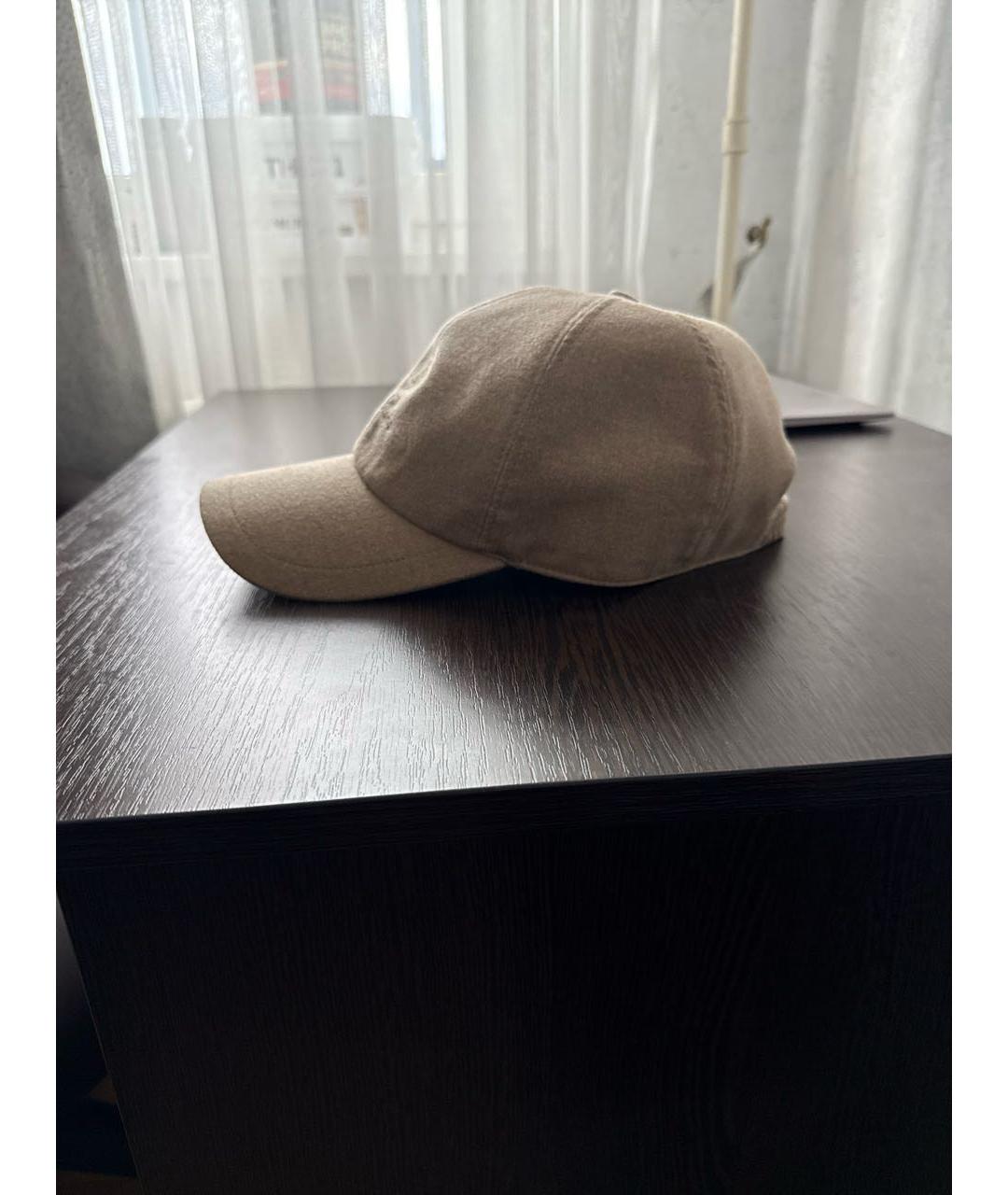 LORO PIANA Бежевая кашемировая кепка/бейсболка, фото 3