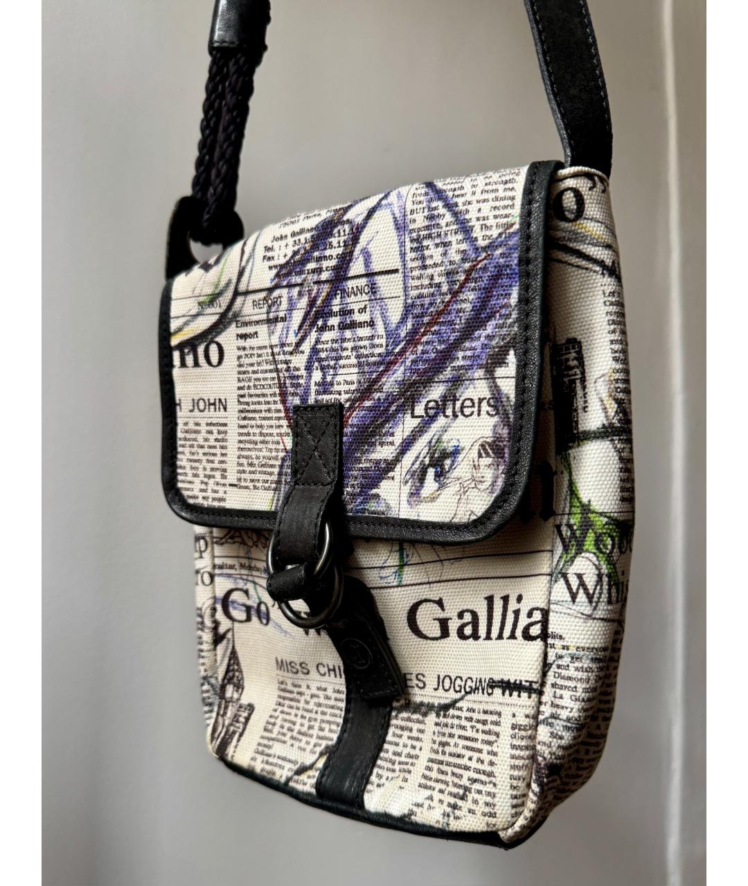 JOHN GALLIANO Белая сумка через плечо, фото 4