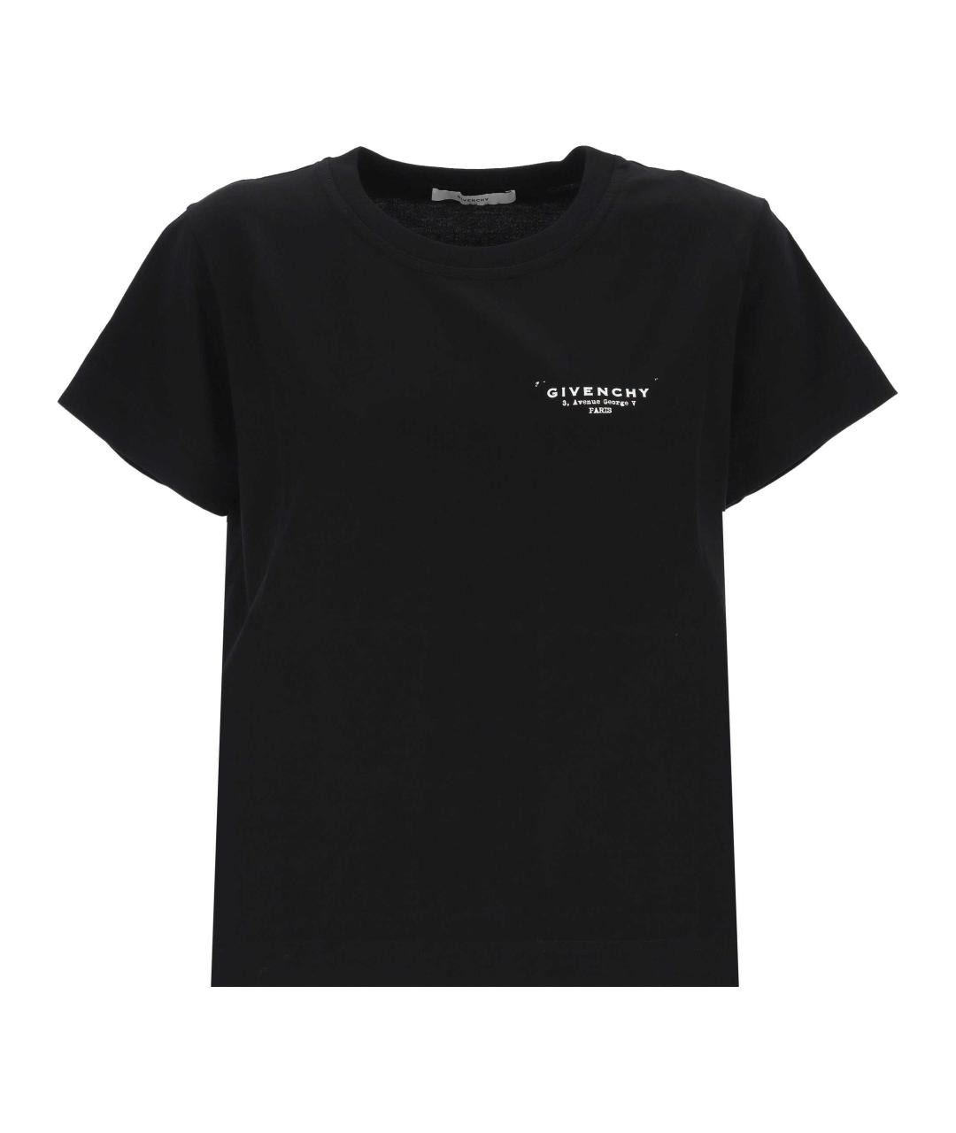 GIVENCHY Черная хлопковая футболка, фото 1