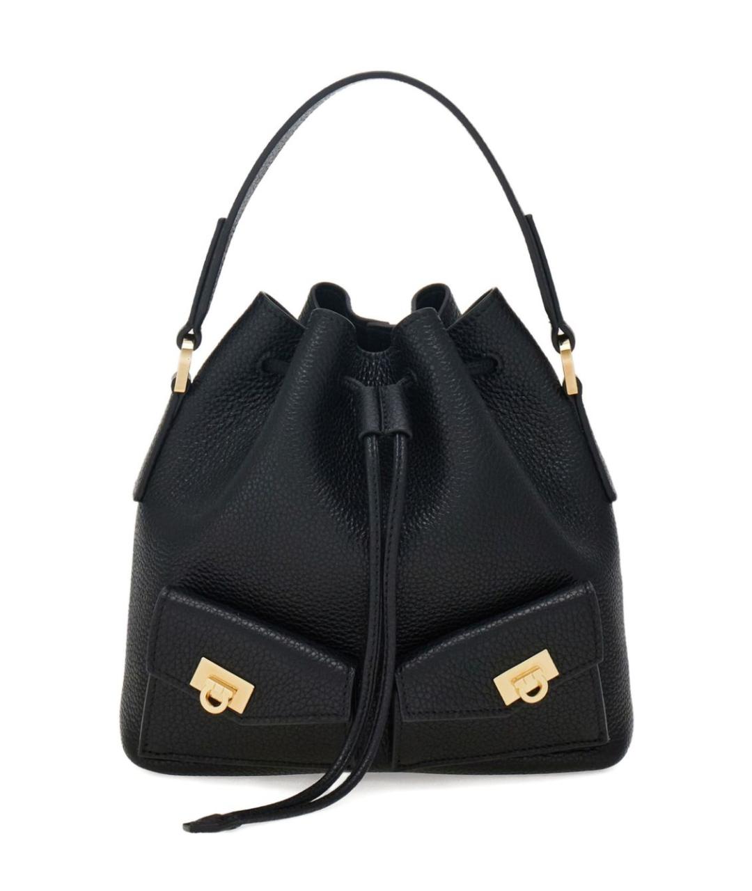 FERRAGAMO Черная сумка тоут, фото 1