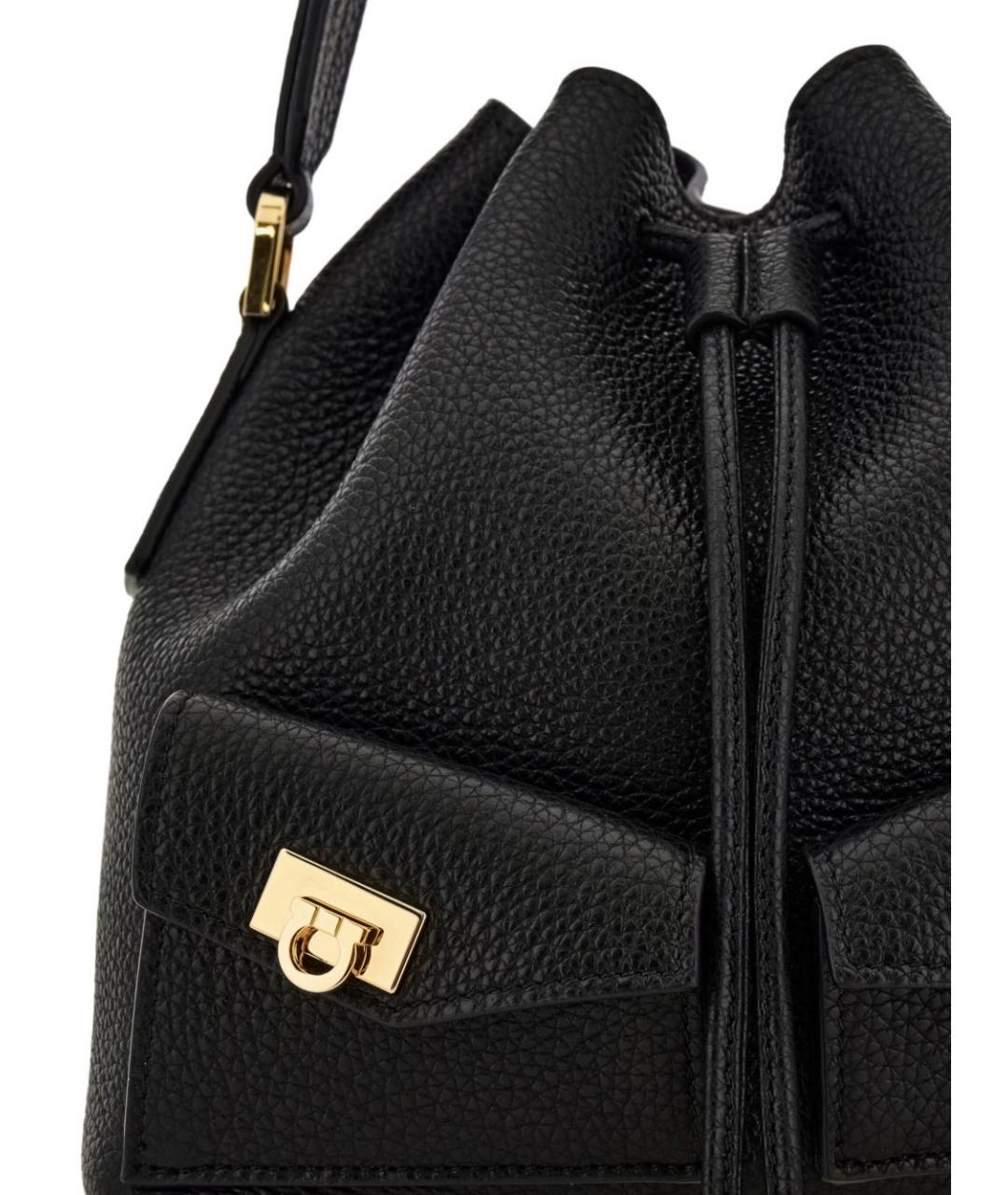 FERRAGAMO Черная сумка тоут, фото 5