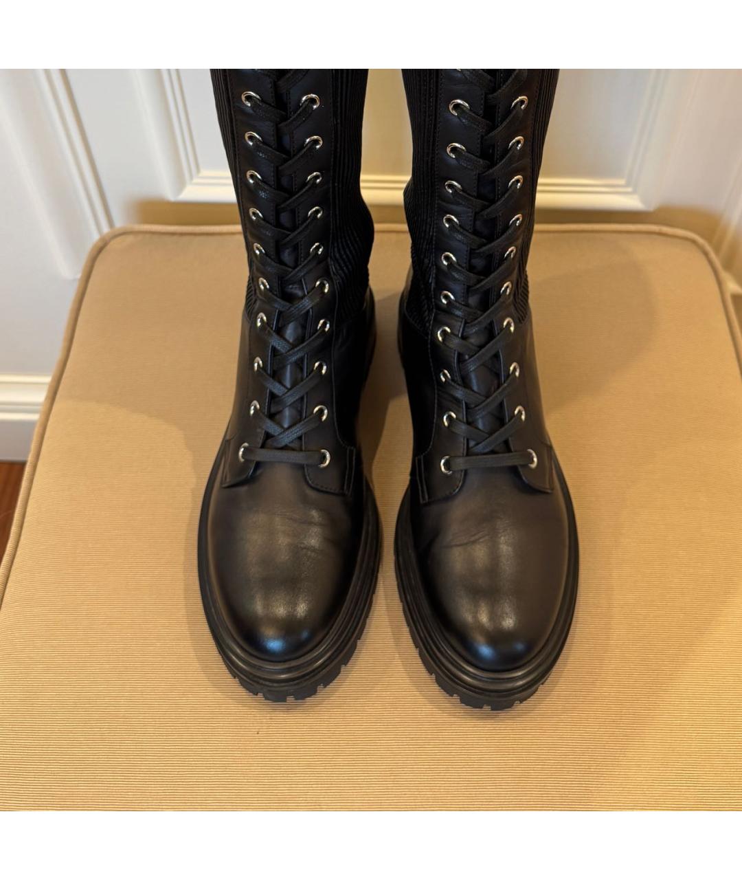 GIANVITO ROSSI Черные кожаные сапоги, фото 3
