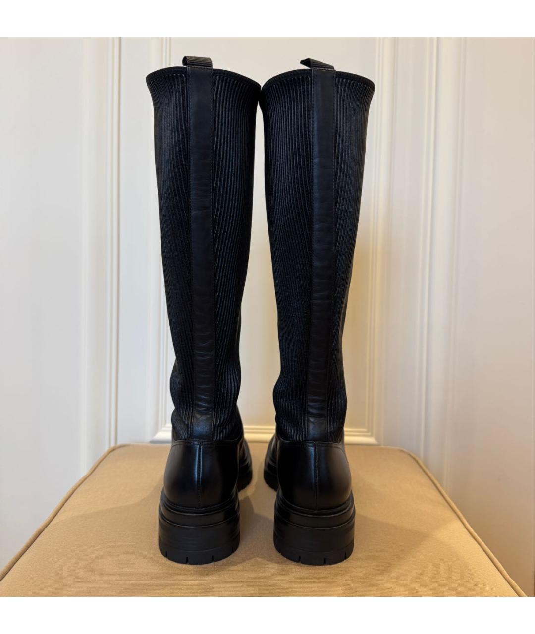 GIANVITO ROSSI Черные кожаные сапоги, фото 4