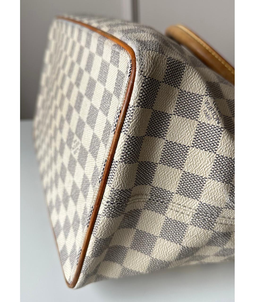 LOUIS VUITTON Белая кожаная сумка тоут, фото 9