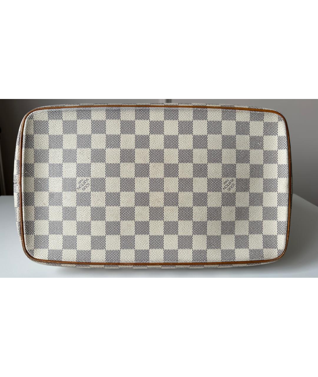 LOUIS VUITTON Белая кожаная сумка тоут, фото 7