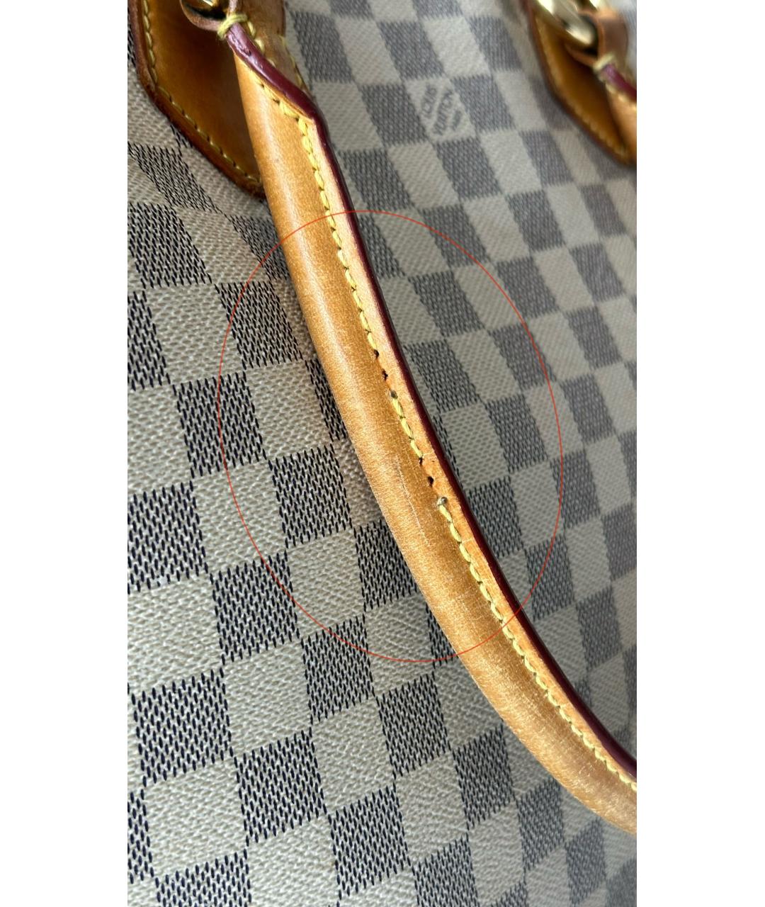 LOUIS VUITTON Белая кожаная сумка тоут, фото 6