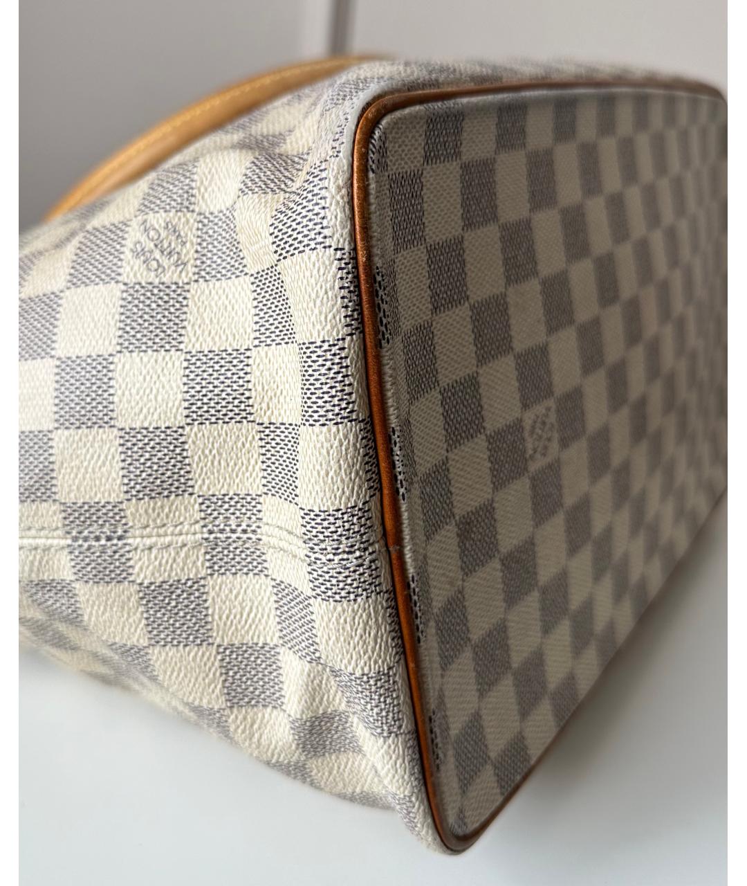 LOUIS VUITTON Белая кожаная сумка тоут, фото 8