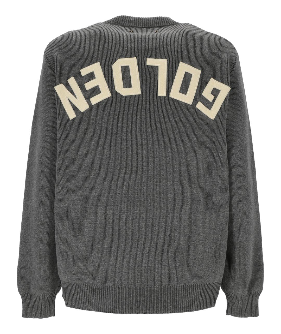 GOLDEN GOOSE DELUXE BRAND Антрацитовый хлопковый джемпер / свитер, фото 3