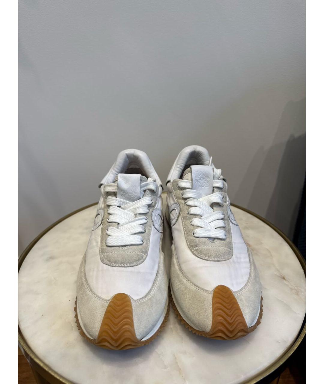 LOEWE Белые текстильные кеды, фото 2