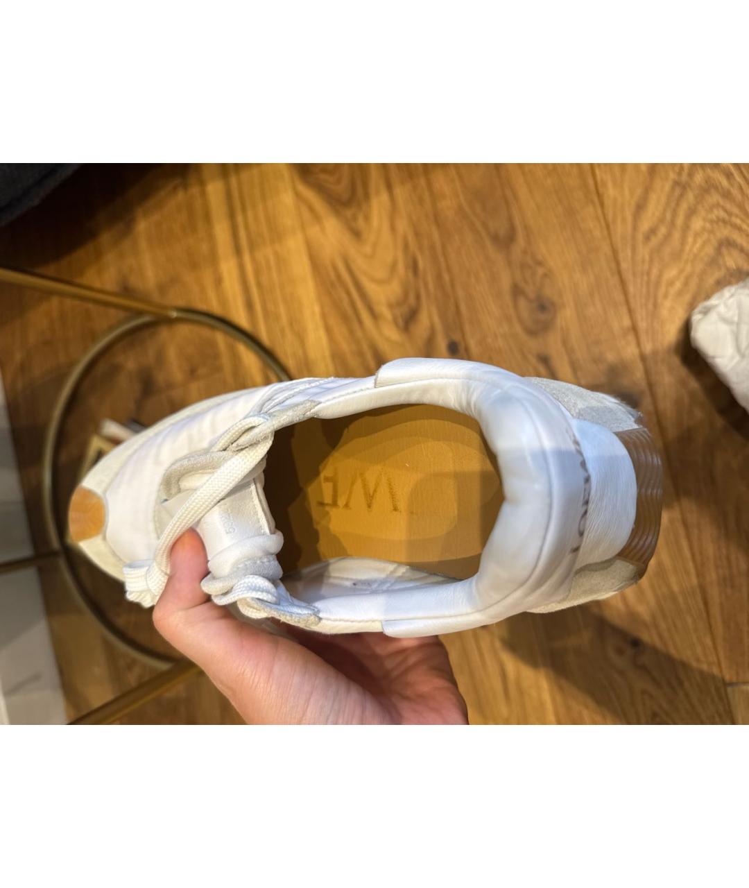 LOEWE Белые текстильные кеды, фото 7