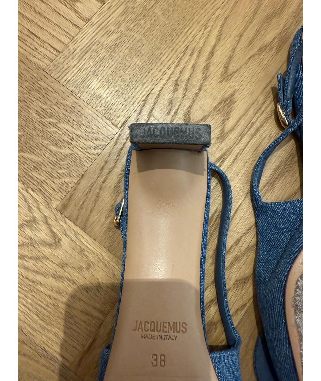 JACQUEMUS Синие текстильные туфли, фото 8