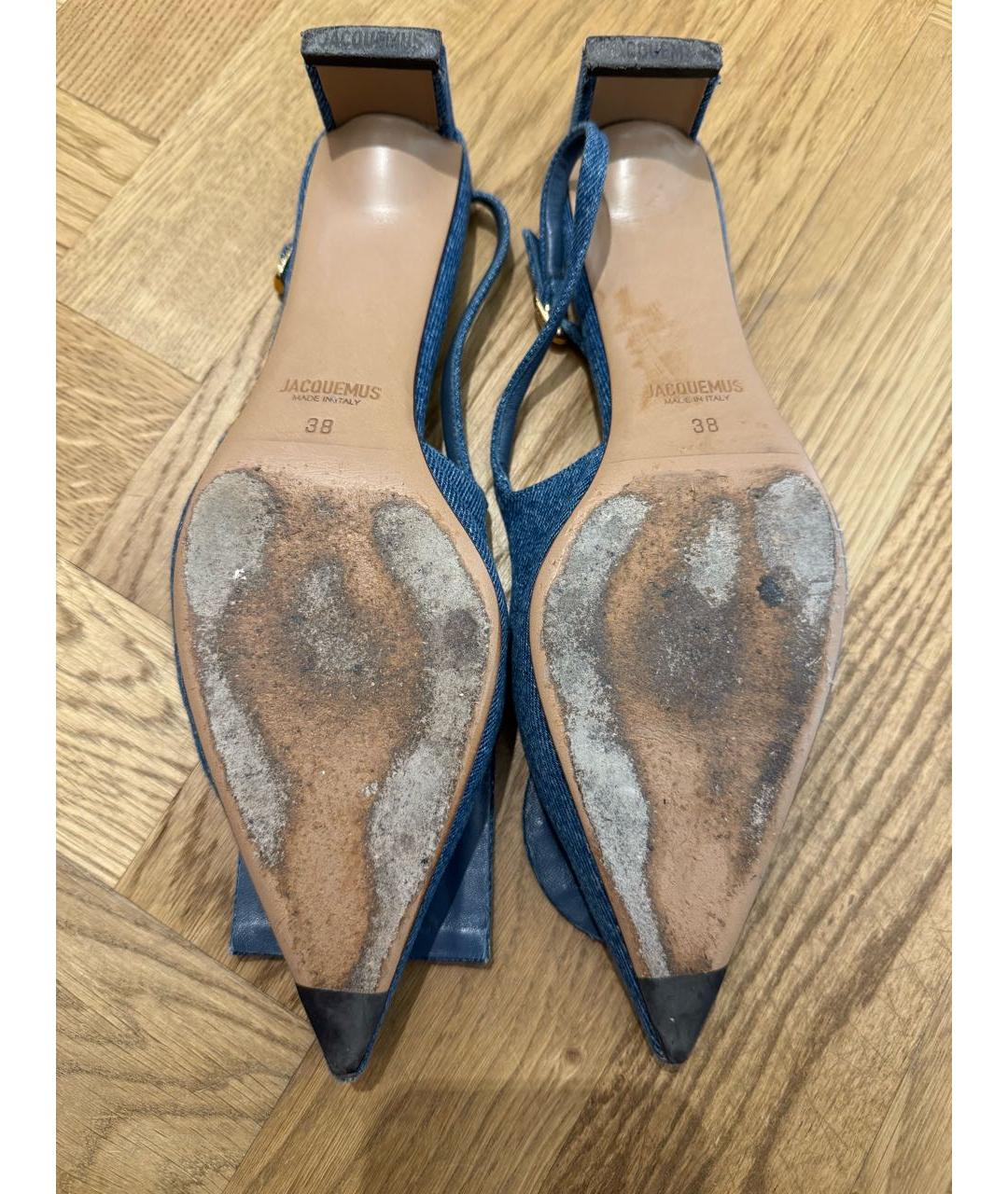 JACQUEMUS Синие текстильные туфли, фото 7