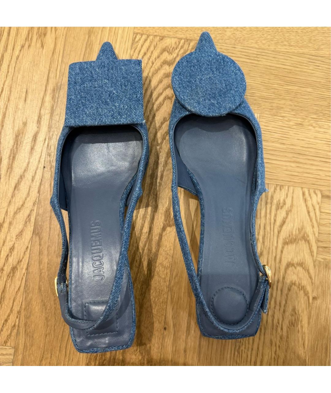 JACQUEMUS Синие текстильные туфли, фото 3