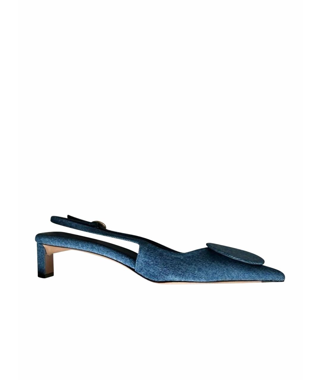 JACQUEMUS Синие текстильные туфли, фото 9