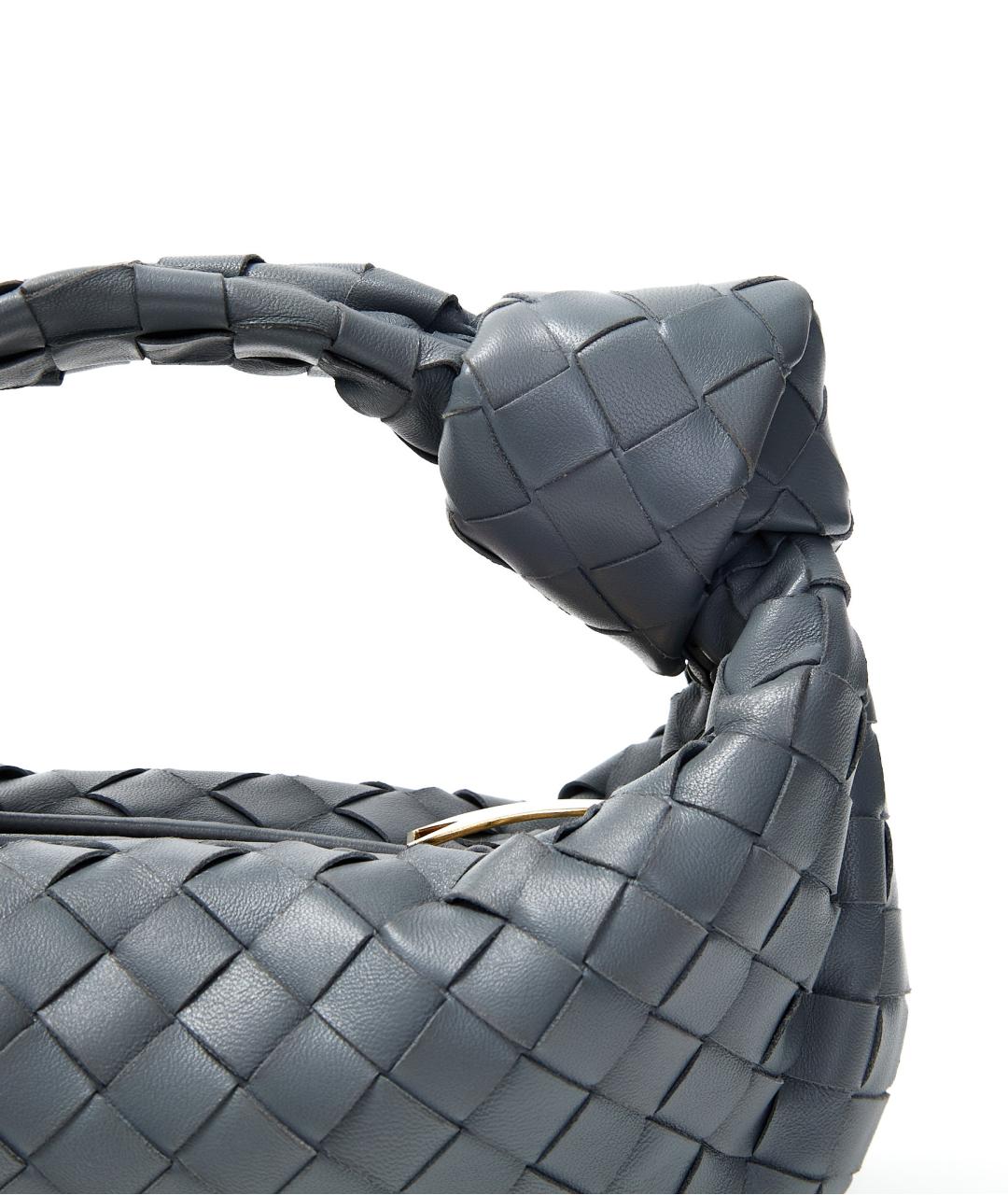 BOTTEGA VENETA Серая кожаная сумка с короткими ручками, фото 4