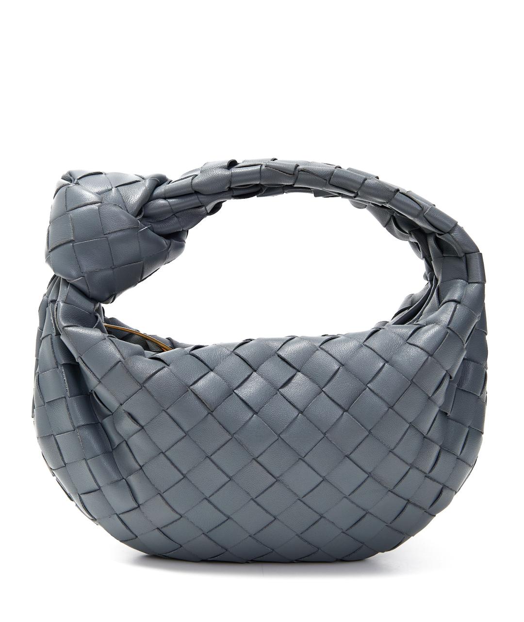 BOTTEGA VENETA Серая кожаная сумка с короткими ручками, фото 3
