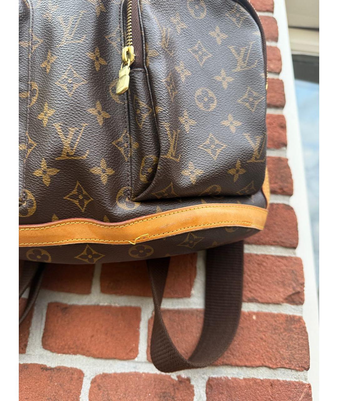 LOUIS VUITTON Коричневый кожаный рюкзак, фото 6