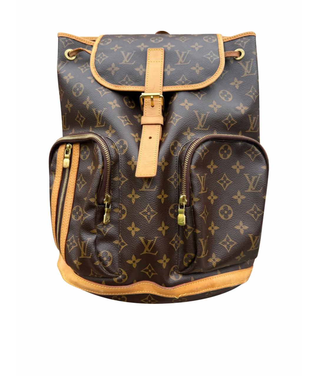 LOUIS VUITTON Коричневый кожаный рюкзак, фото 1