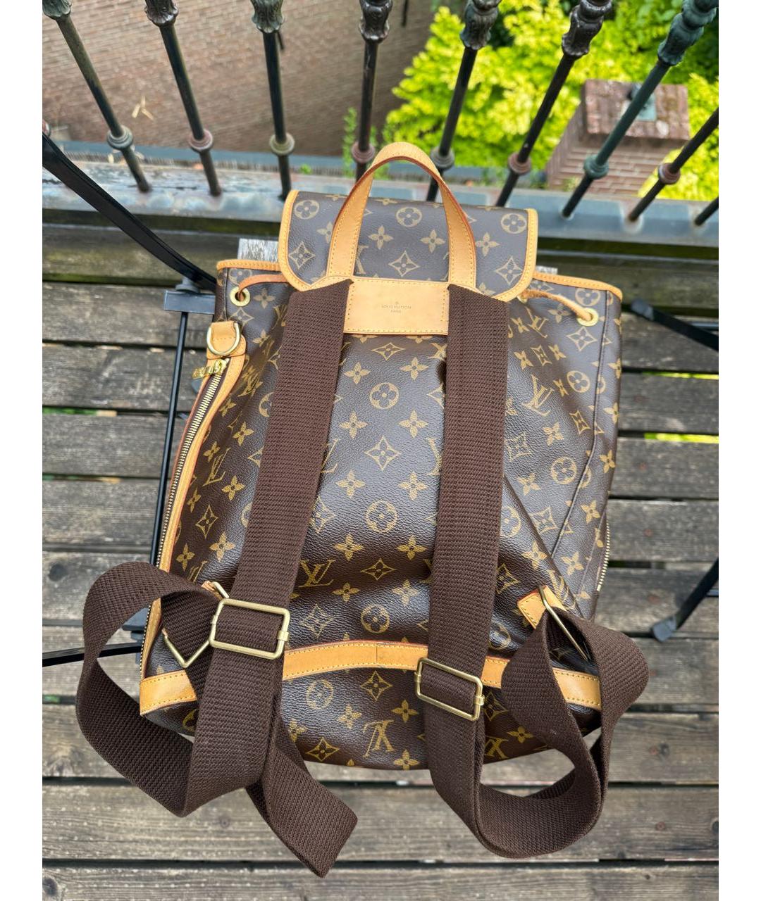 LOUIS VUITTON Коричневый кожаный рюкзак, фото 3