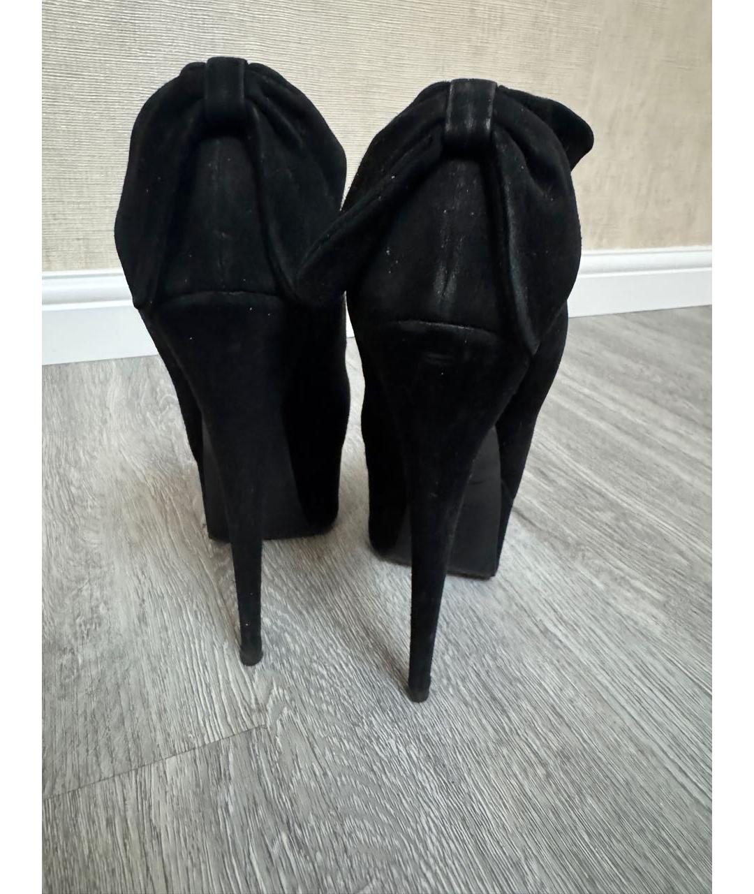 GIUSEPPE ZANOTTI DESIGN Черные замшевые туфли, фото 2