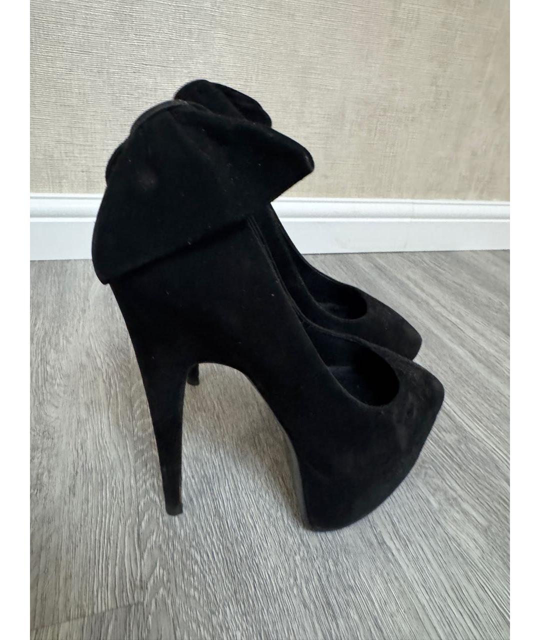GIUSEPPE ZANOTTI DESIGN Черные замшевые туфли, фото 4