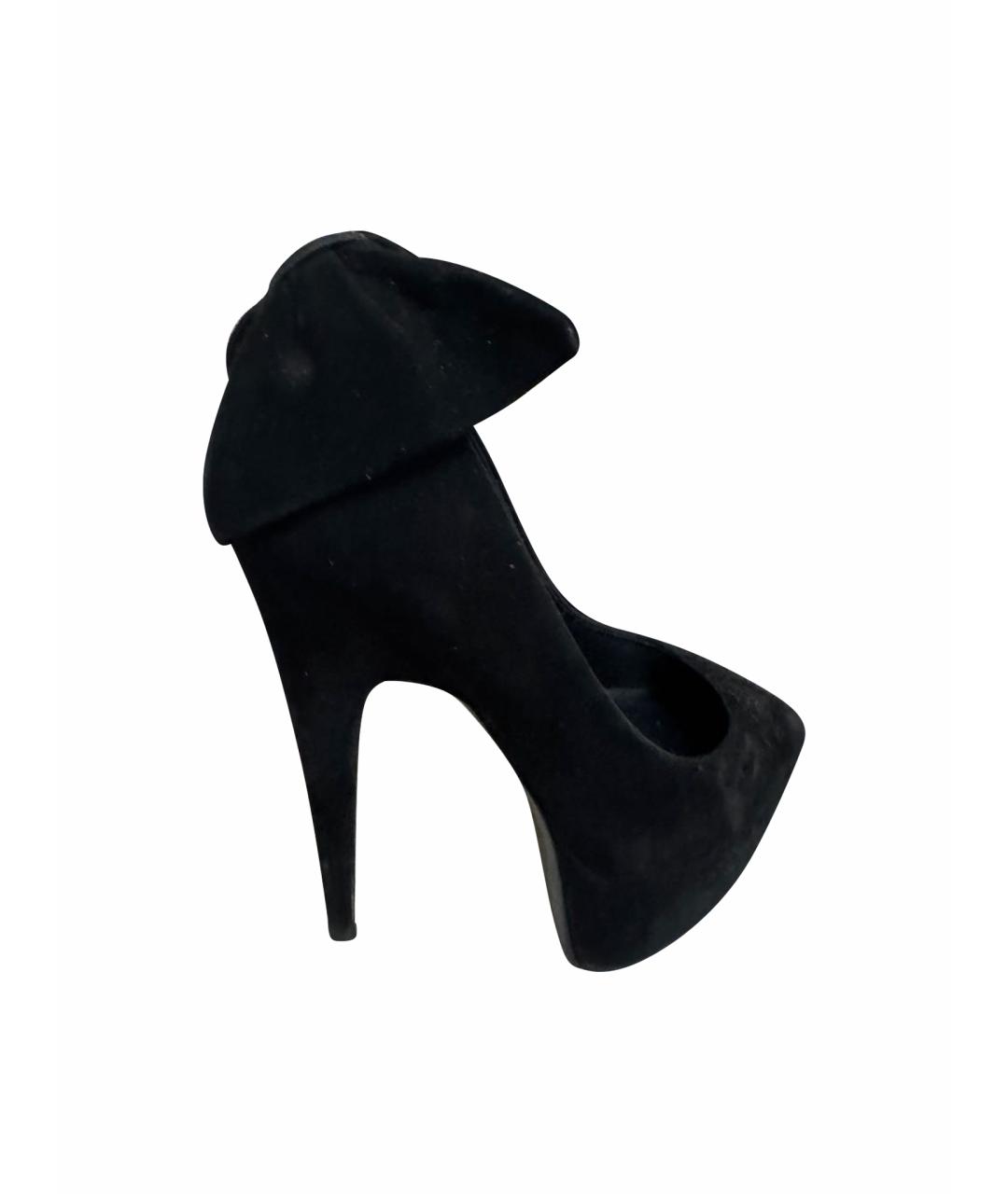 GIUSEPPE ZANOTTI DESIGN Черные замшевые туфли, фото 1