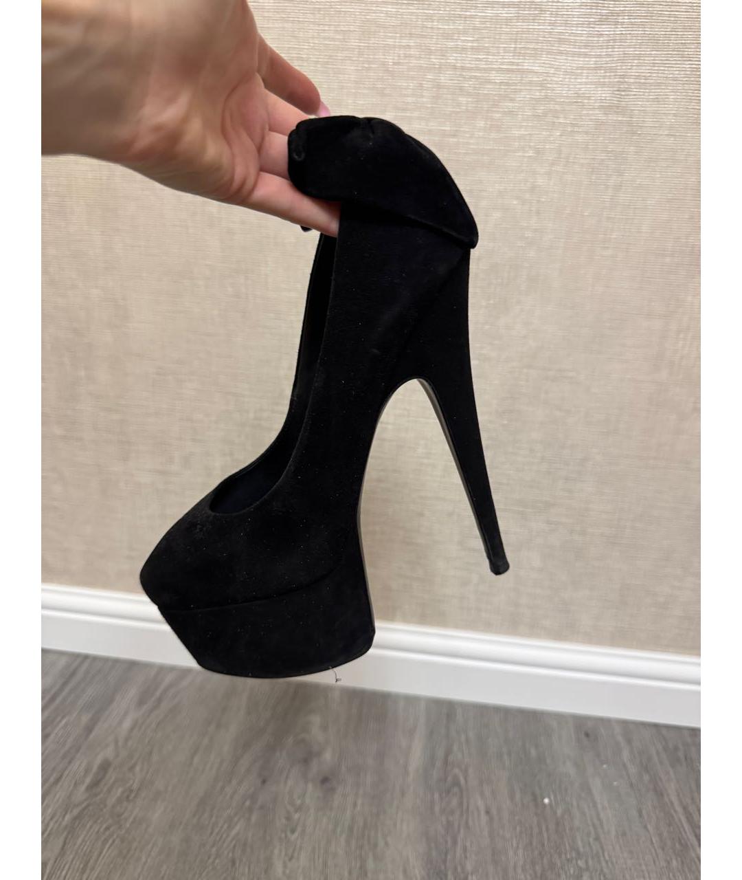 GIUSEPPE ZANOTTI DESIGN Черные замшевые туфли, фото 3