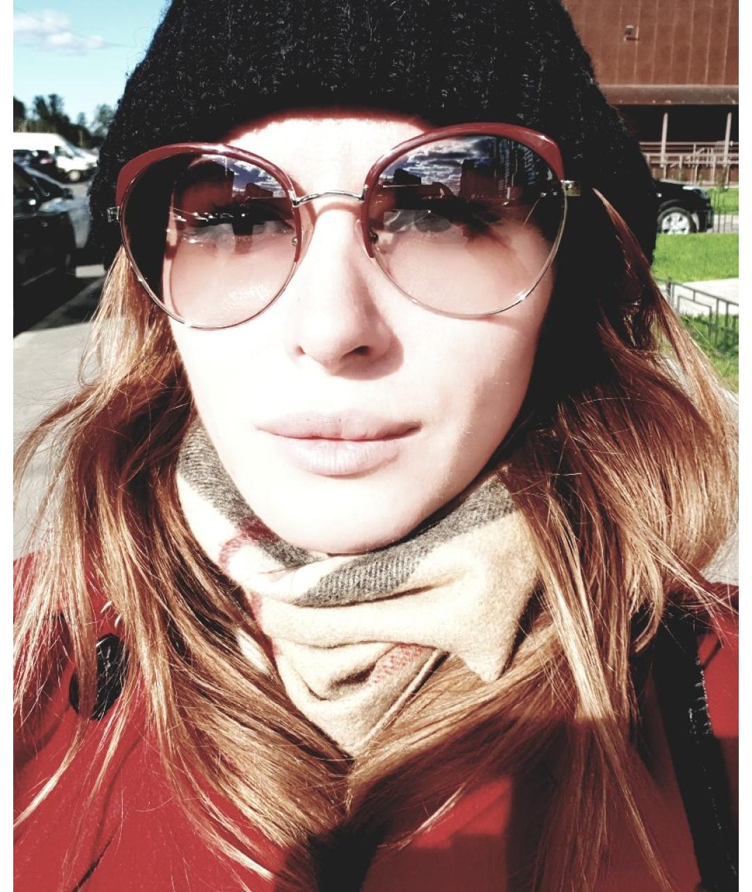 PRADA Коричневые металлические солнцезащитные очки, фото 9