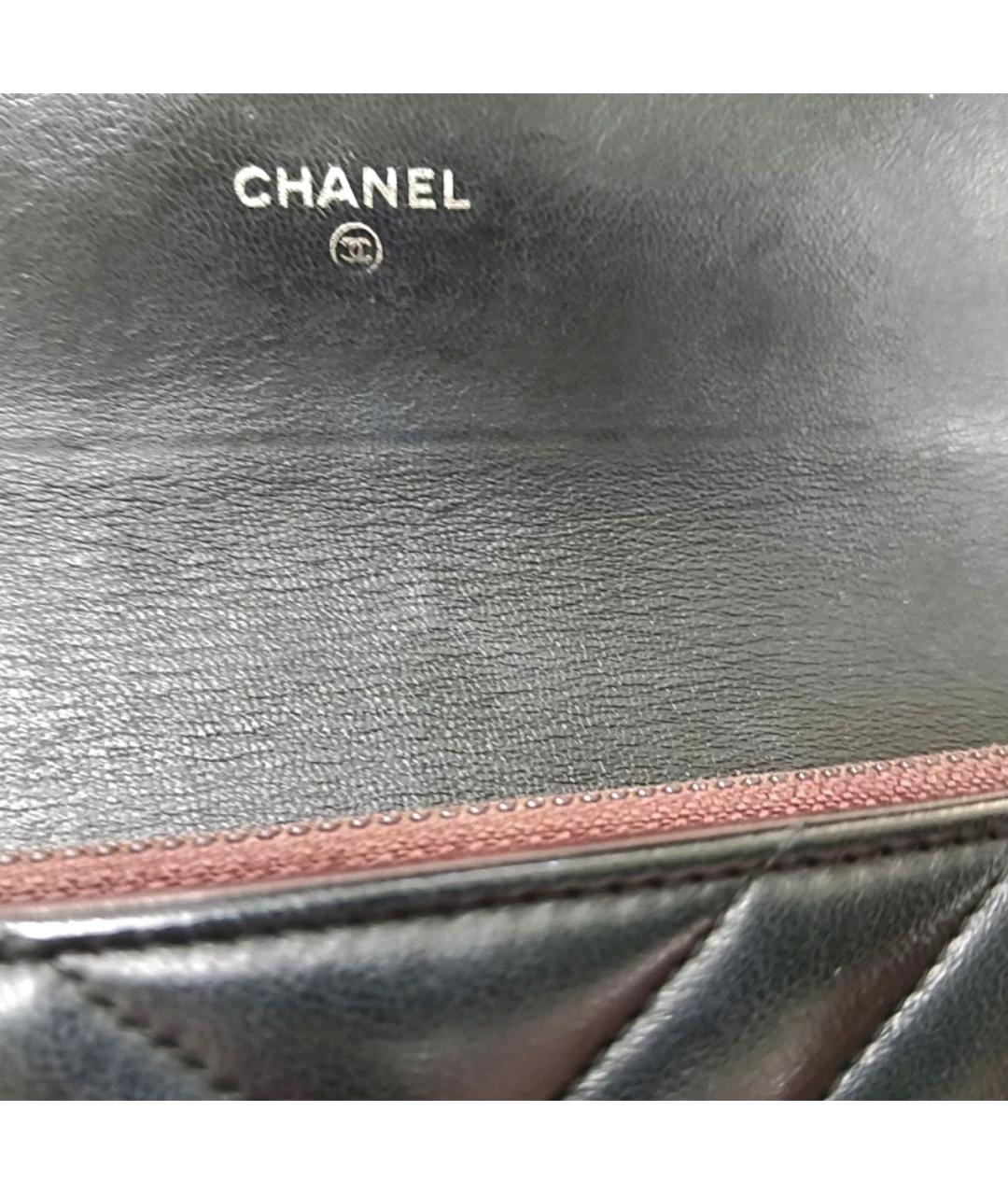 CHANEL Черная кожаная сумка через плечо, фото 8