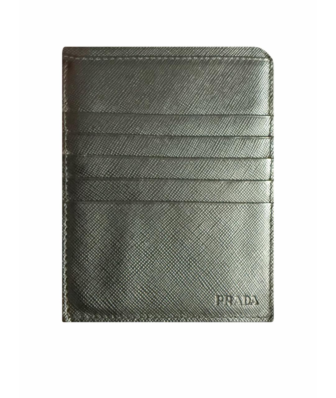 PRADA Черная кожаная визитница, фото 1