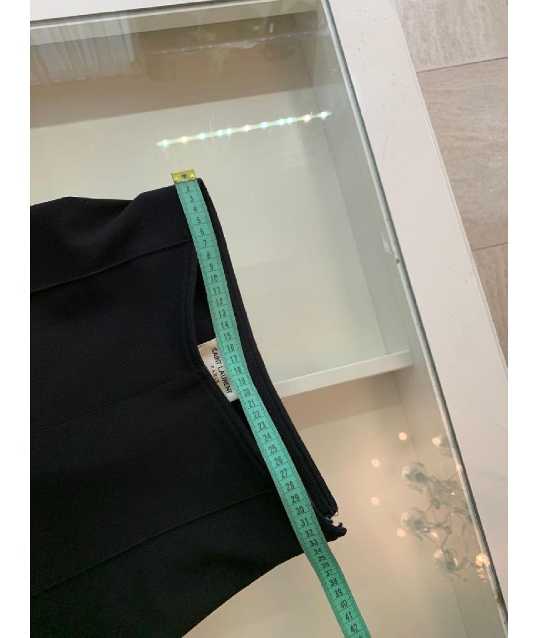 SAINT LAURENT Черные вискозные брюки узкие, фото 6