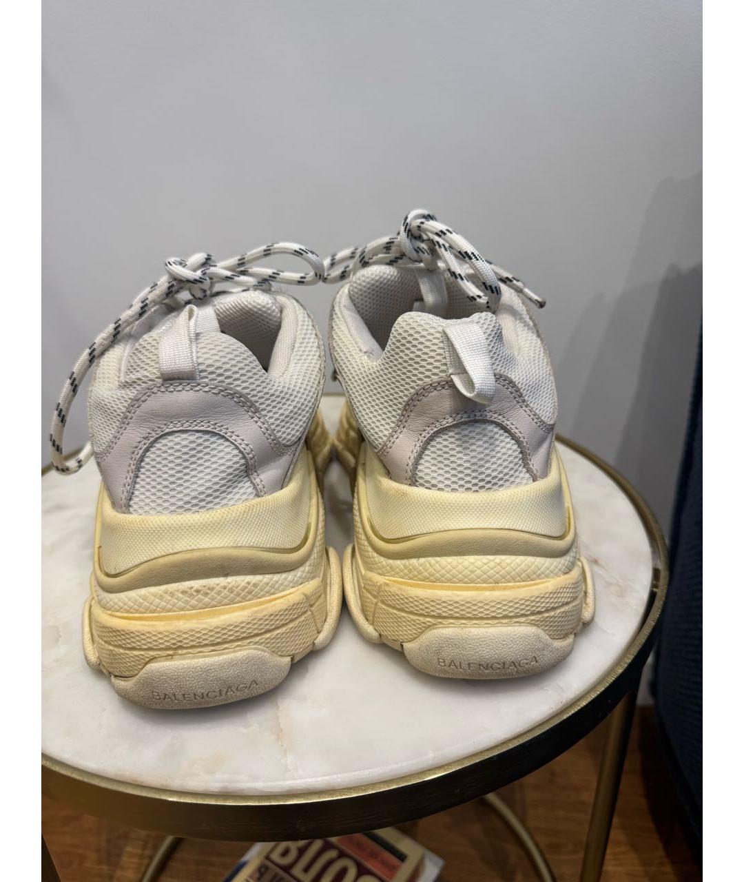 BALENCIAGA Бежевые текстильные кроссовки, фото 4
