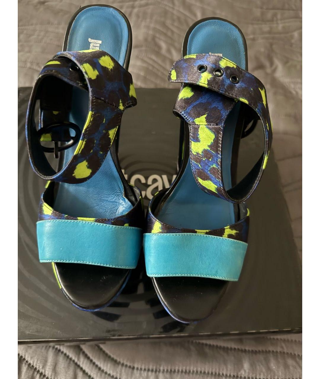 JUST CAVALLI Мульти кожаные босоножки, фото 2