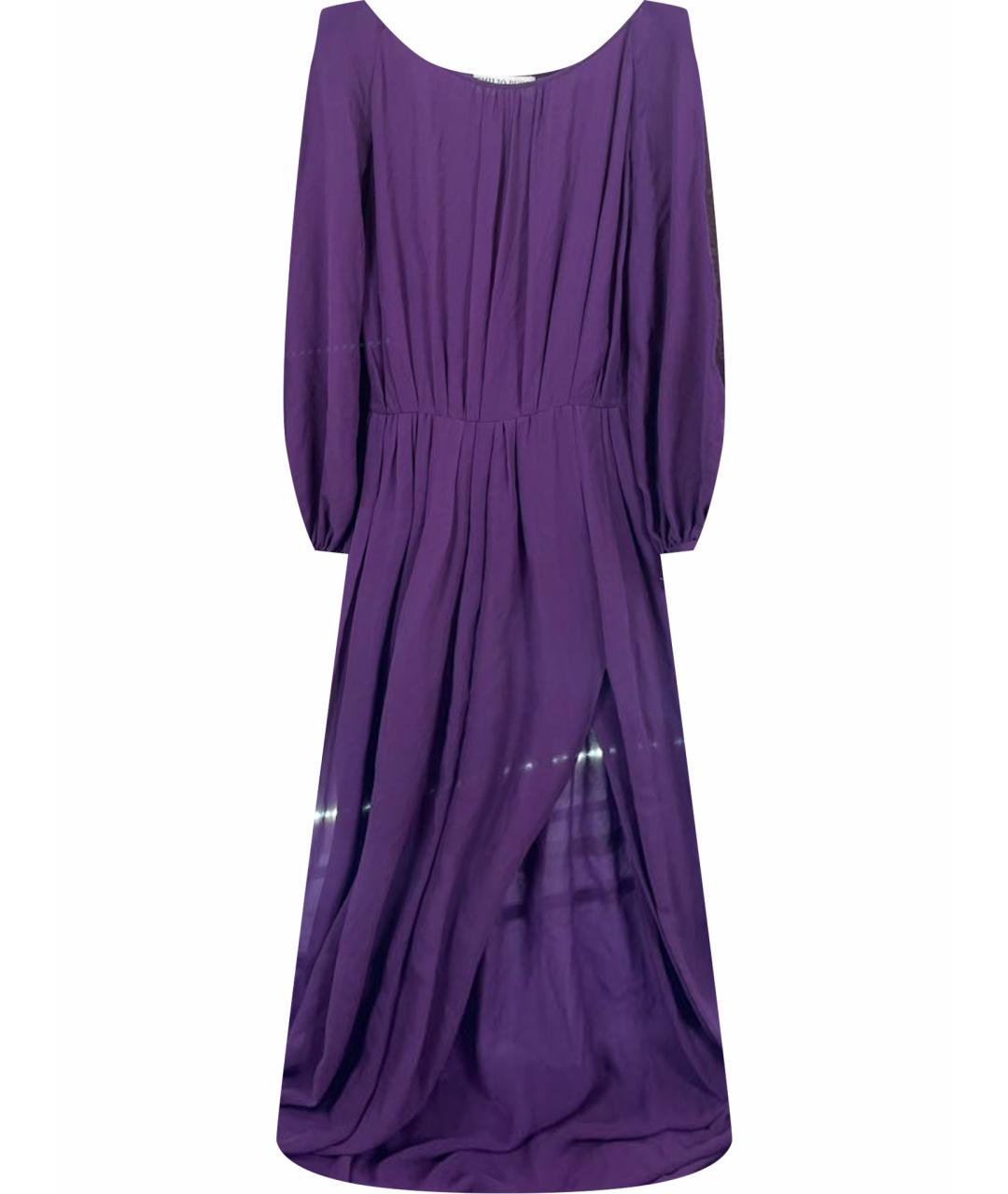 EMILIO PUCCI Фиолетовое шелковое вечернее платье, фото 1