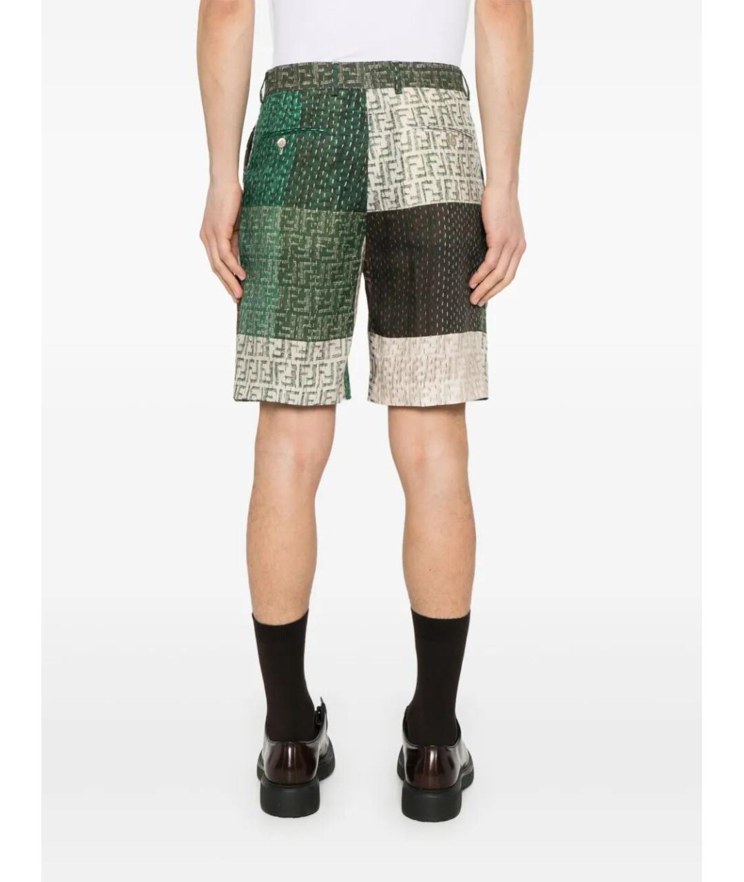 FENDI Мульти льняные шорты, фото 3