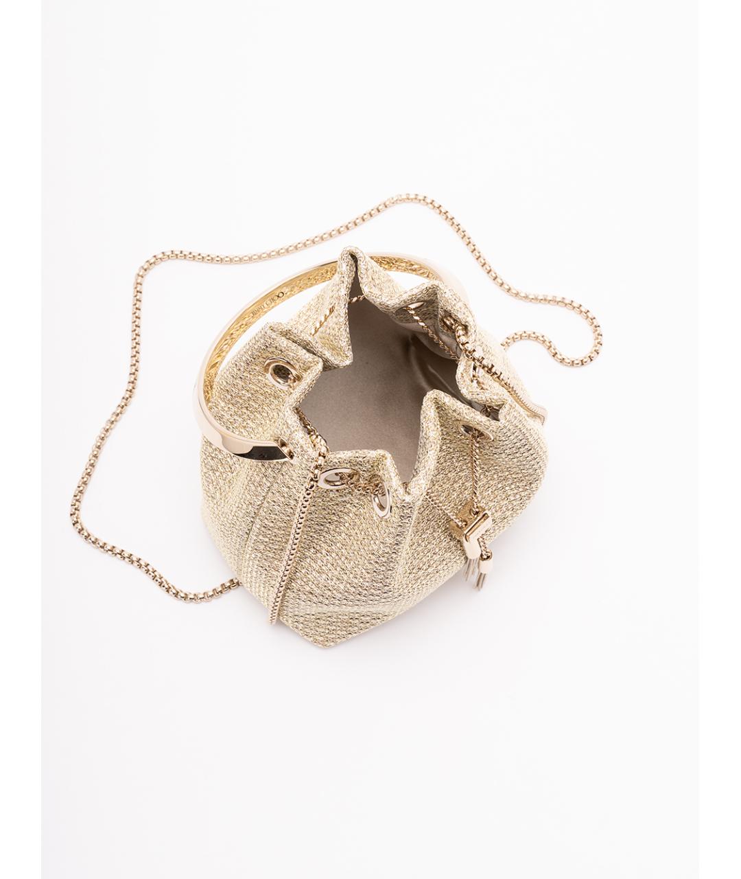 JIMMY CHOO Золотая сумка с короткими ручками, фото 6
